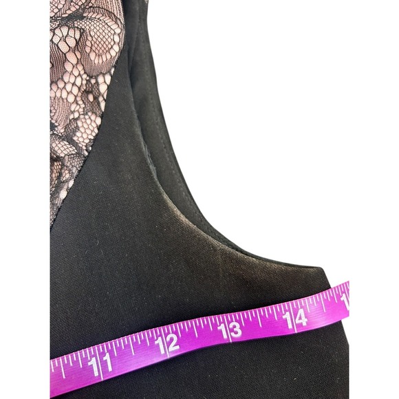 JS Collections Black Pink Lace Pleated Maxi Gown Formal Evening Dress - Picture 11 of 14